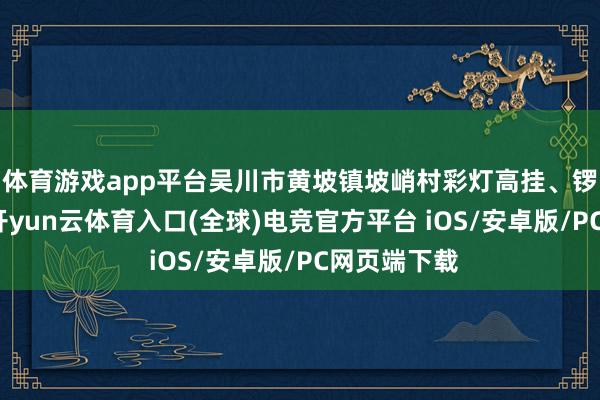 体育游戏app平台吴川市黄坡镇坡峭村彩灯高挂、锣饱读铿锵-开yun云体育入口(全球)电竞官方平台 iOS/安卓版/PC网页端下载